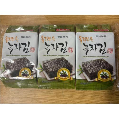 daechun 即食海苔3连包  橄榄绿茶味