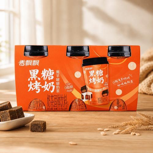 香飘飘 - 脆啵啵 黑糖烤奶（冲泡））3连 65g*3