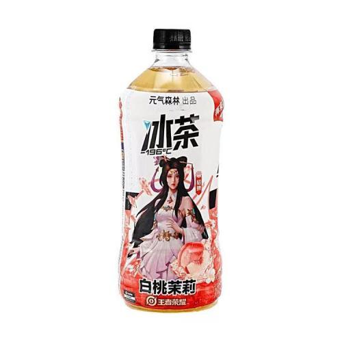 元⽓森林 ⽩桃茉莉冰茶 900 ml